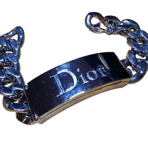 Christian Dior Vintage Silver Bracelet with Lipgloss Inside.